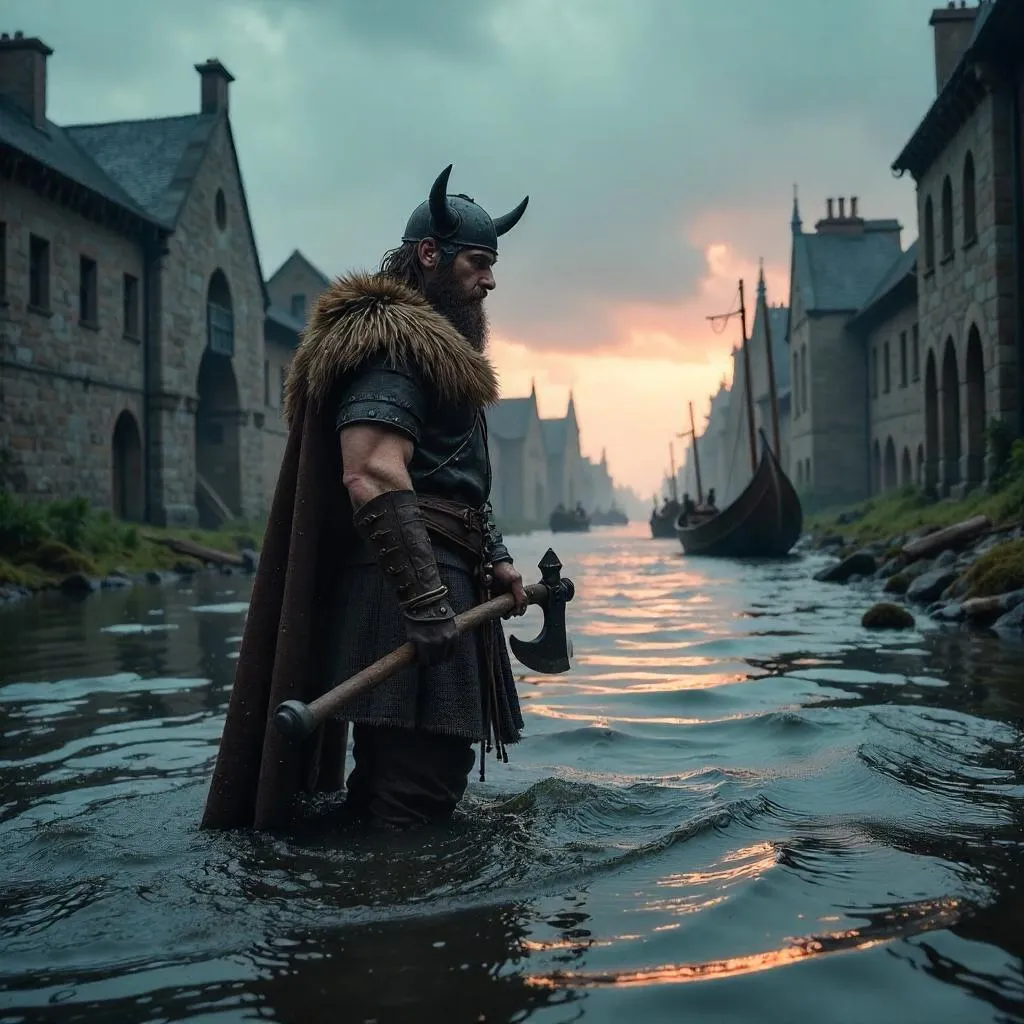 Viking in a Submerged City