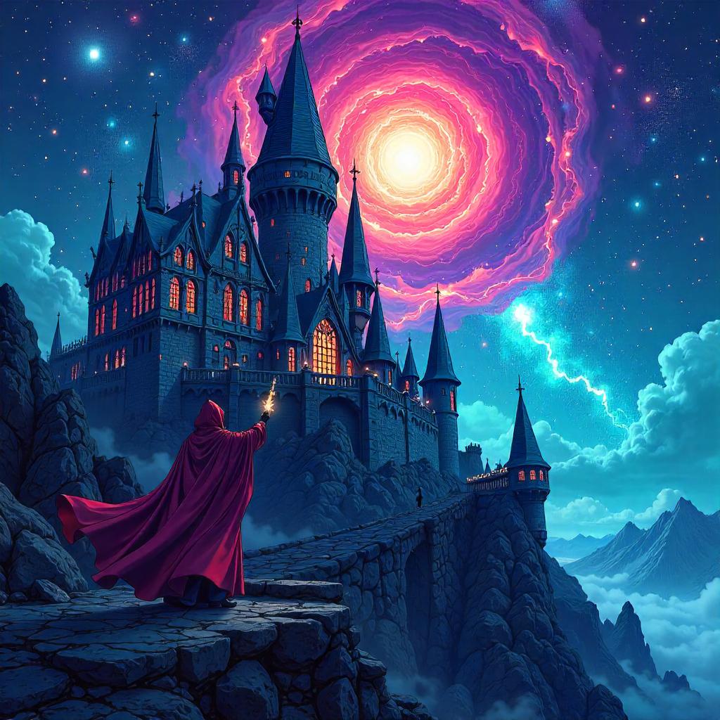 Nebula Crown: Enchanted Castle in Comic Style