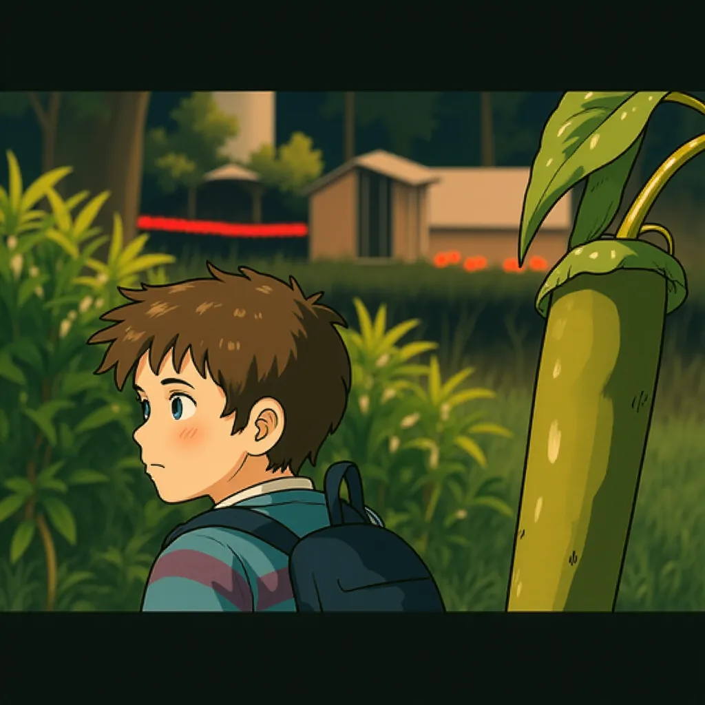 Noah Jupe in A Quiet Place (2018) - Anime style