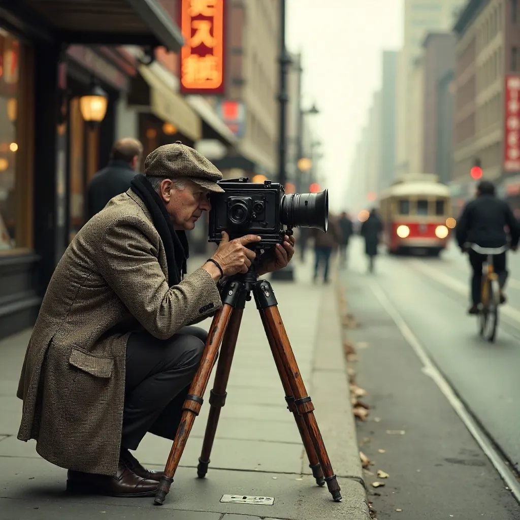 Large-Format Street Photographer with Vintage Techniques