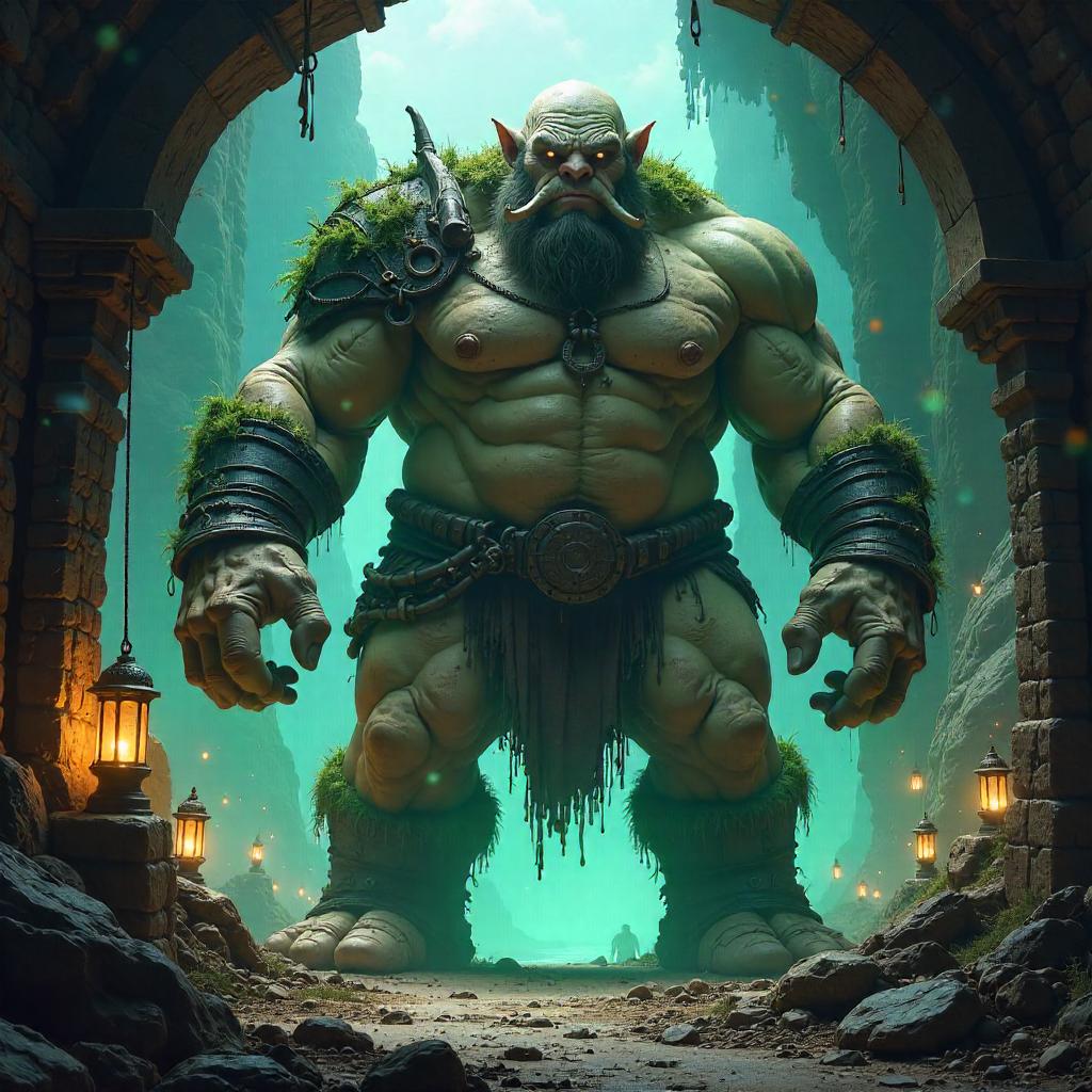 Ogre Concept Art in an Underground City