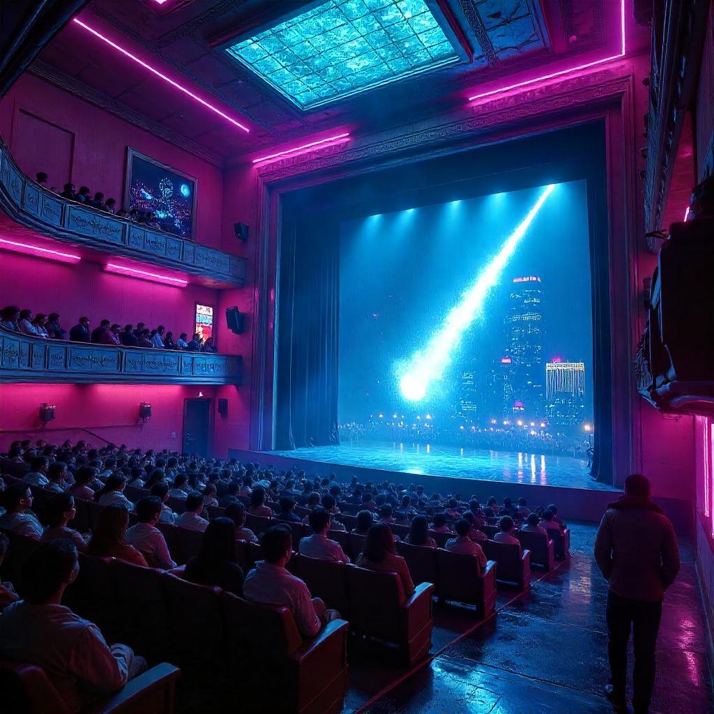 Comet Night at the Neon Cyberpunk Theater