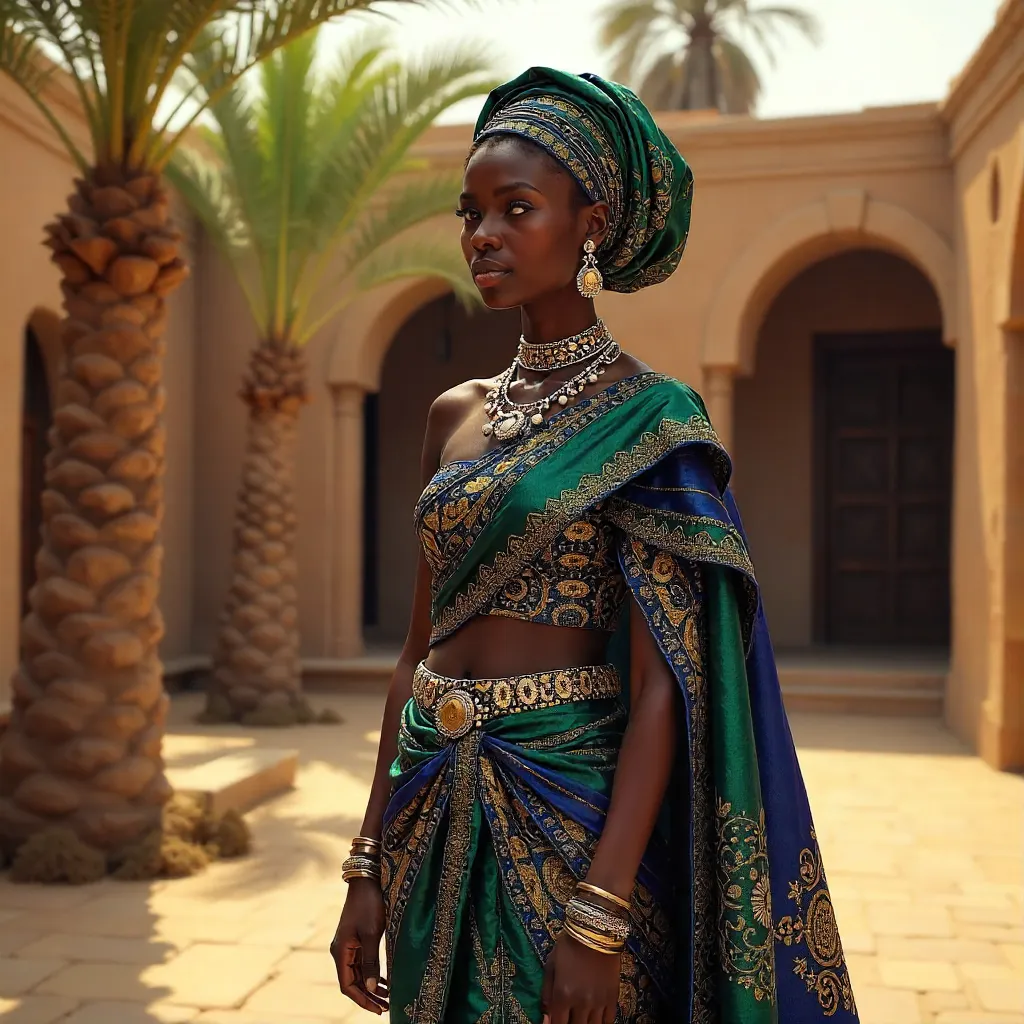 Kanuri Bride in Colorful Nigerian Heritage Attire