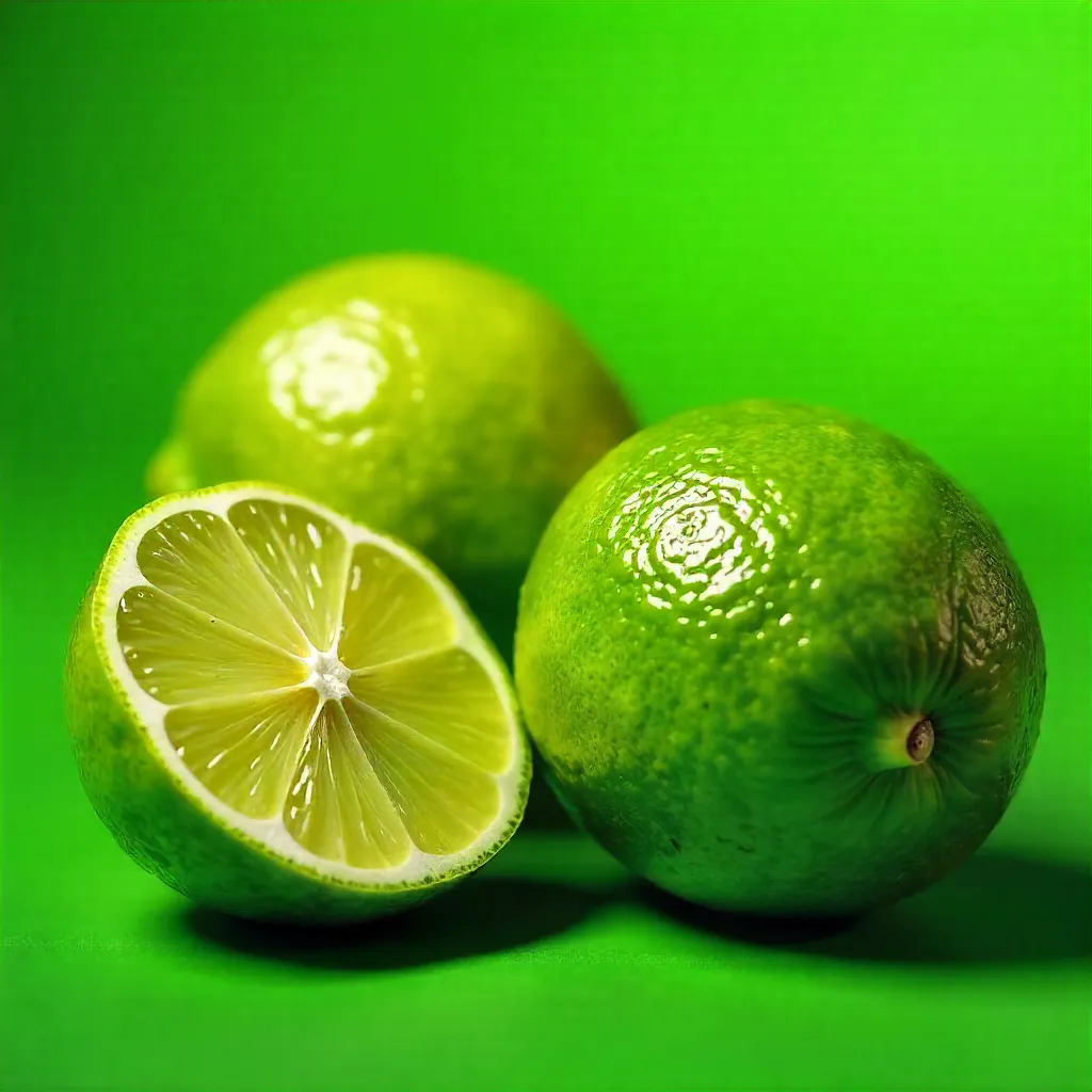 Emerald Limes Macro: Juicy Close-Up