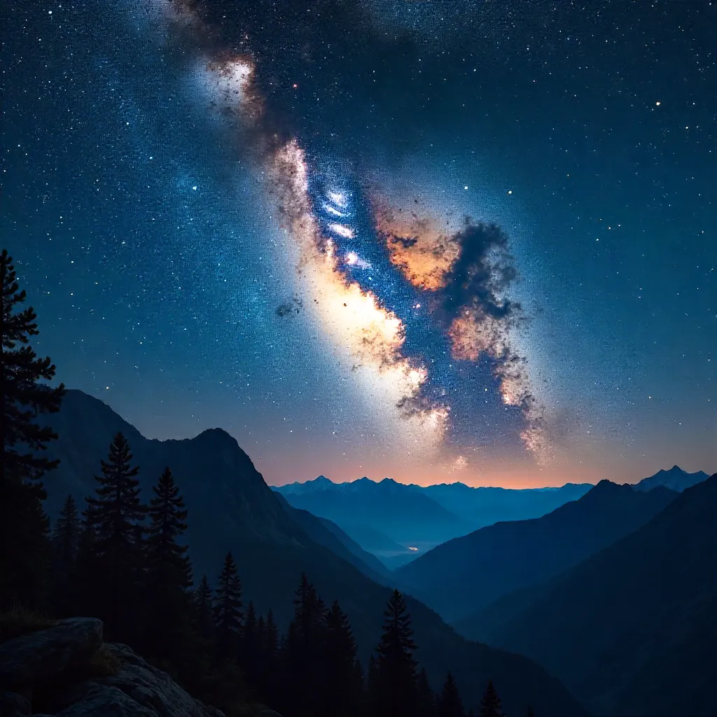 Andromeda Galaxy over a Velvet Night