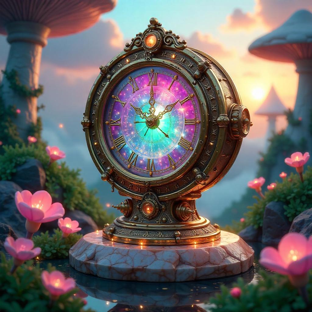 Time Machine in a Fairy Wonderland: 3D Render