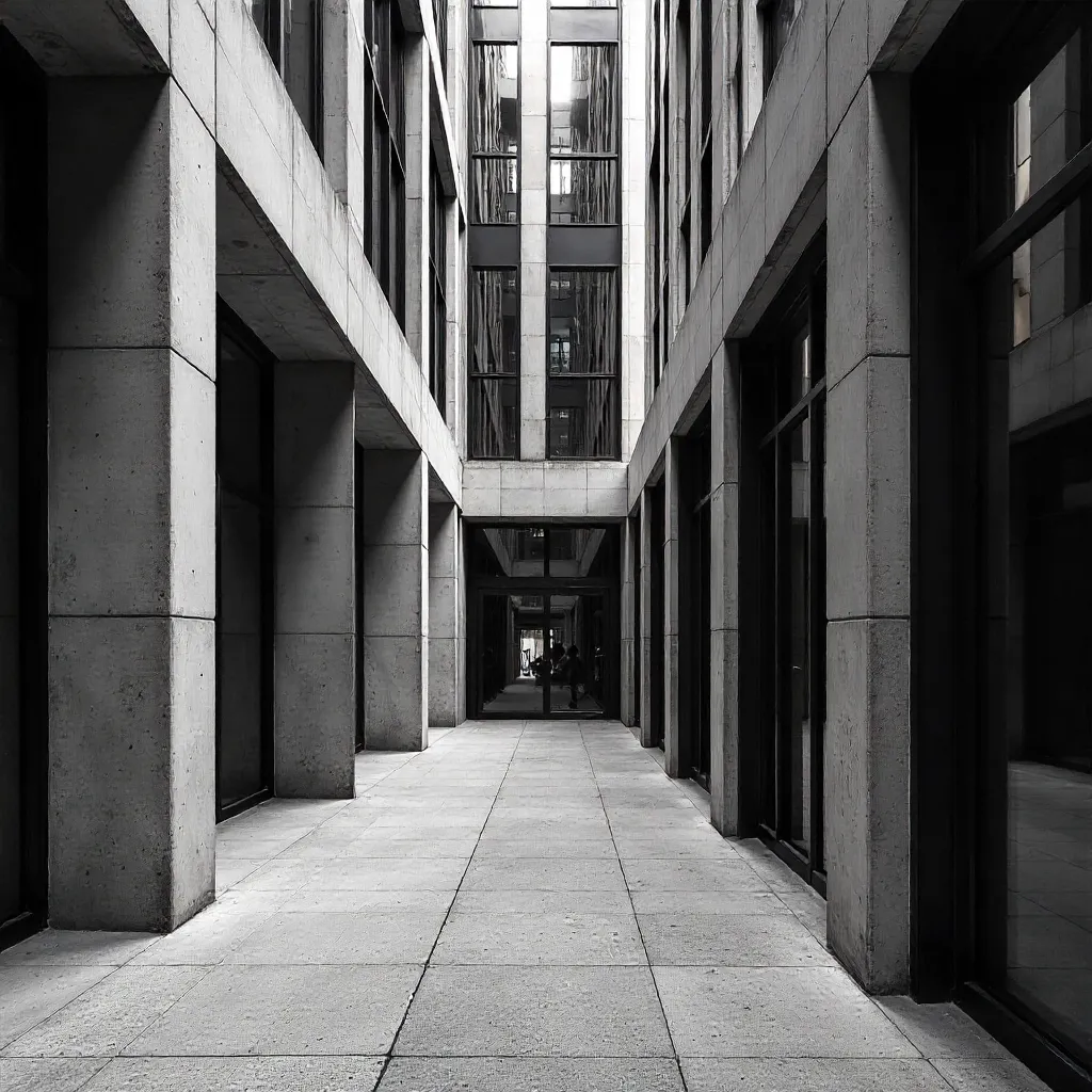 Monochrome Modern Architecture: Vertical Lines