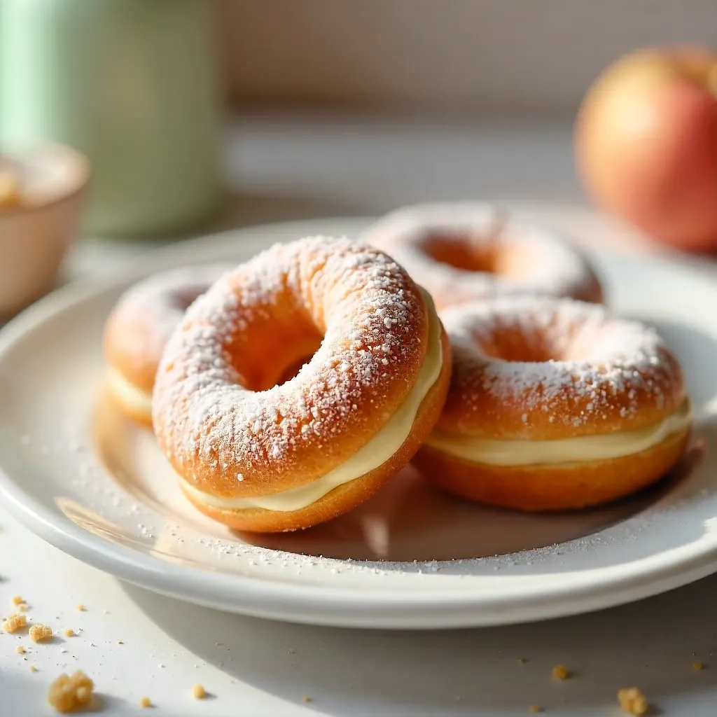 Three Cream-Filled Sugar-Dusted Donuts