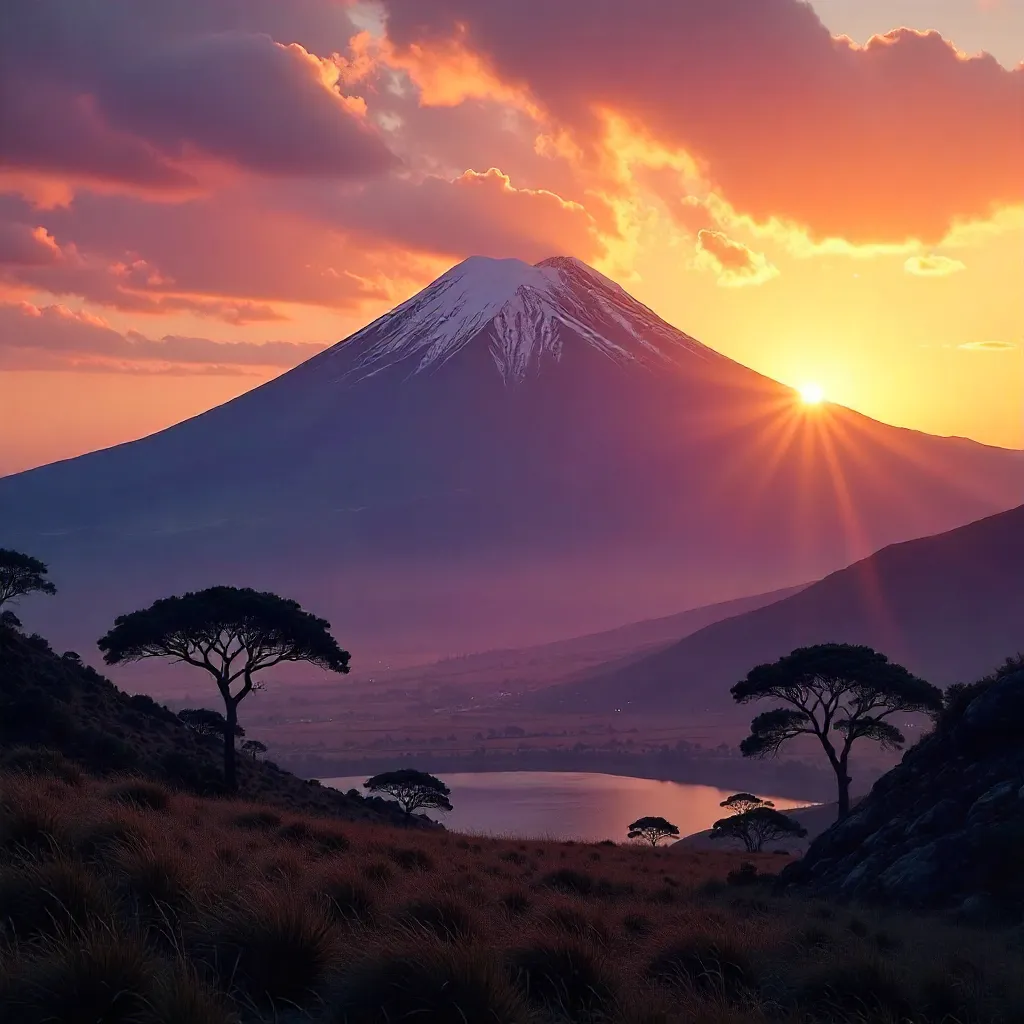 Kilimanjaro Sunrise: Majestic Peak at Dawn