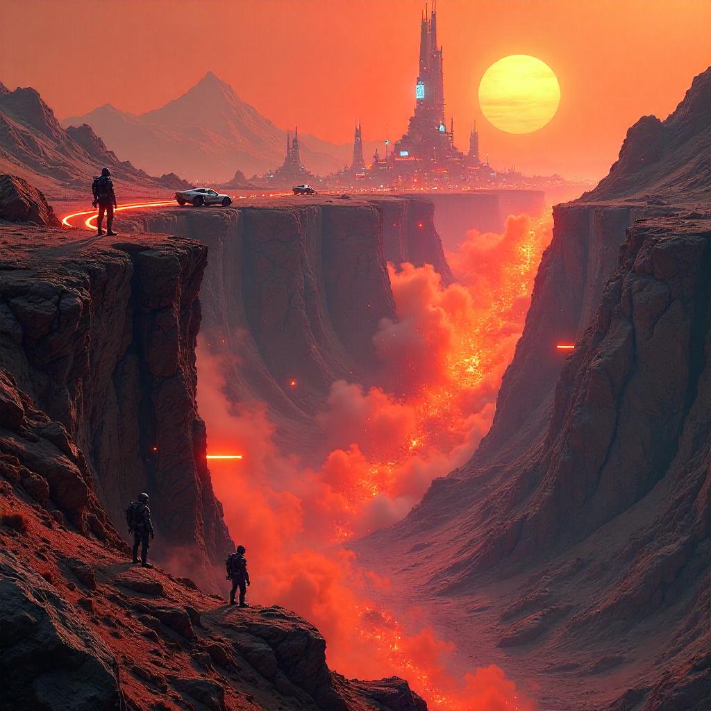 Neon Avalanche on Mars: Cyberpunk Red Dawn