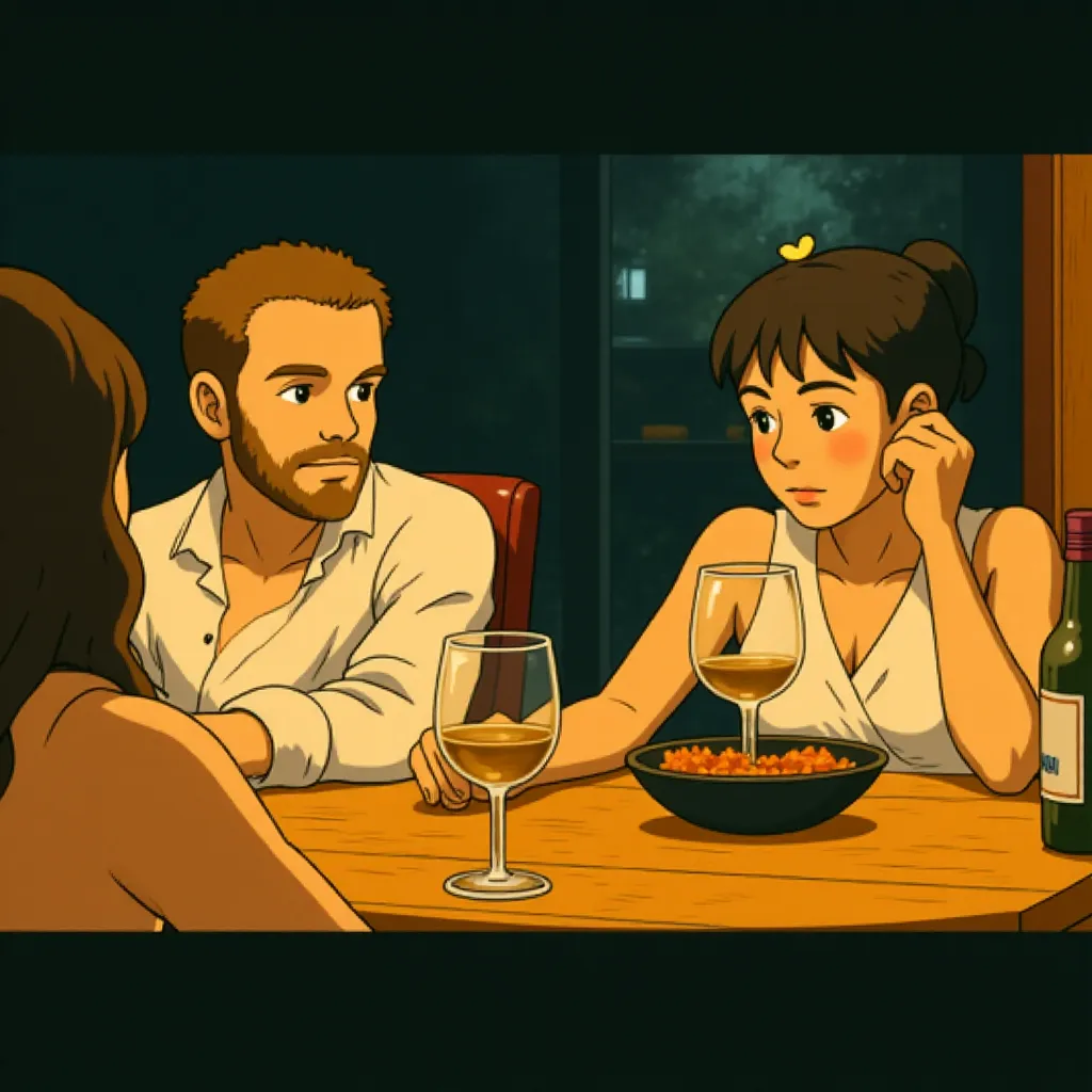 Channing Tatum and Naomi Ackie in Blink Twice (2024) - Anime style
