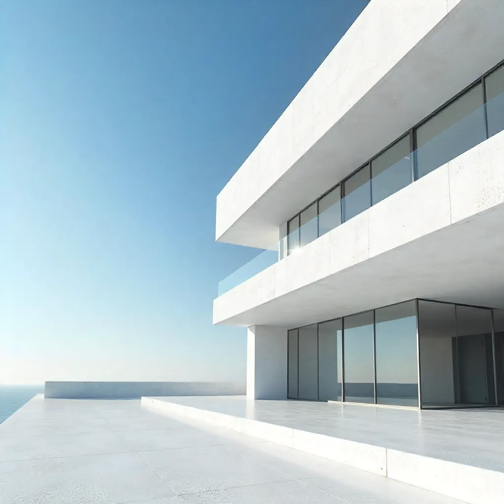 Elegant Minimalist Architecture Under a Clear Sky