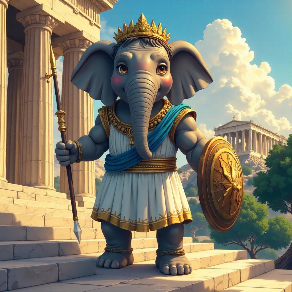 Anime Elephant in Ancient Greece