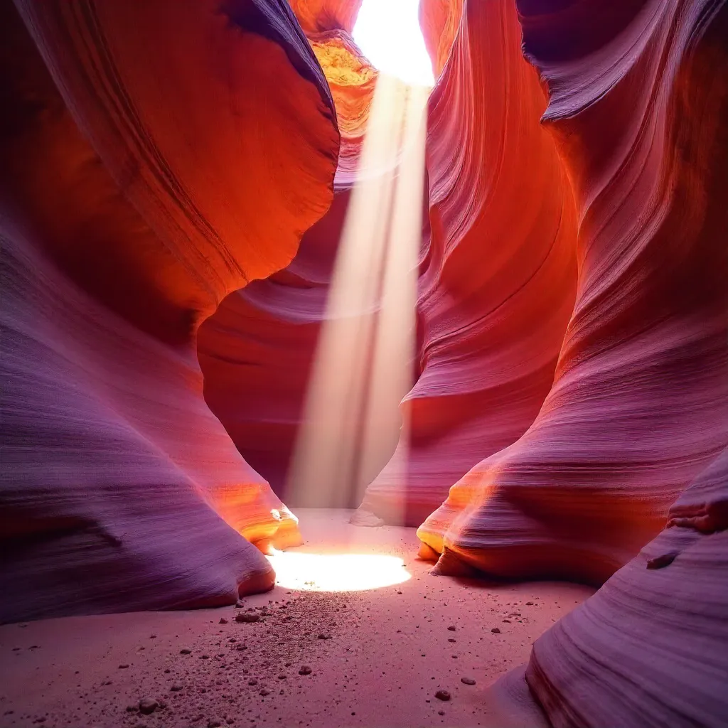 Smooth, Vibrant Sandstone in Antelope Canyon