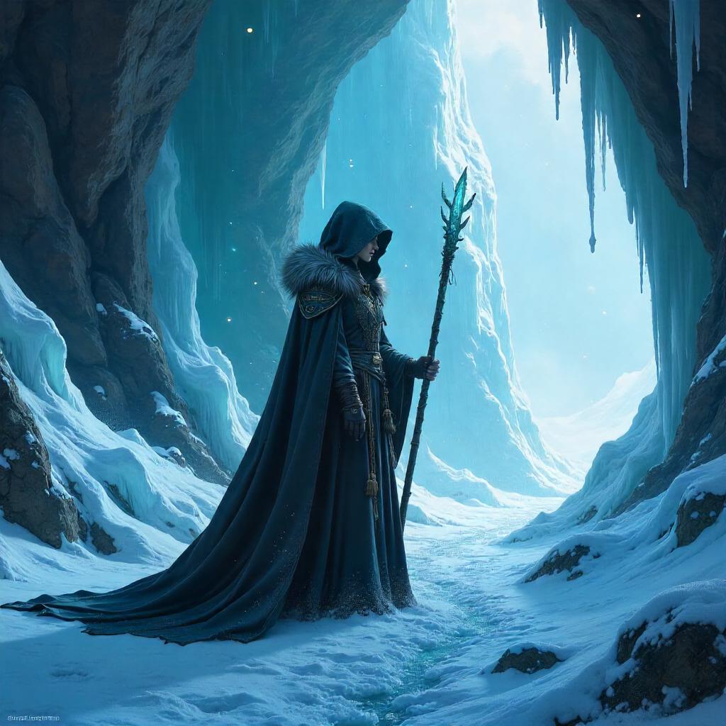Icebound Witch: Concept Art in an Ice Cave