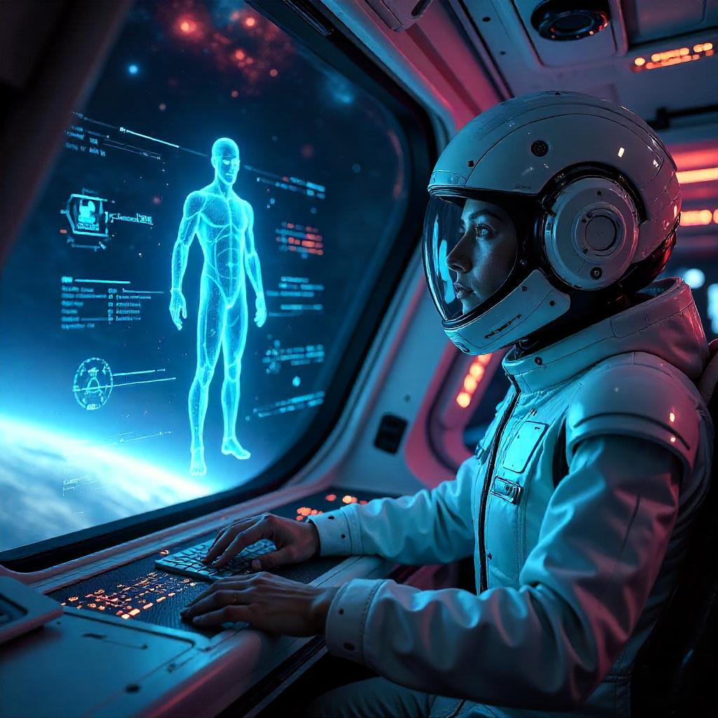 Photorealistic Hologram in a Spaceship Interior