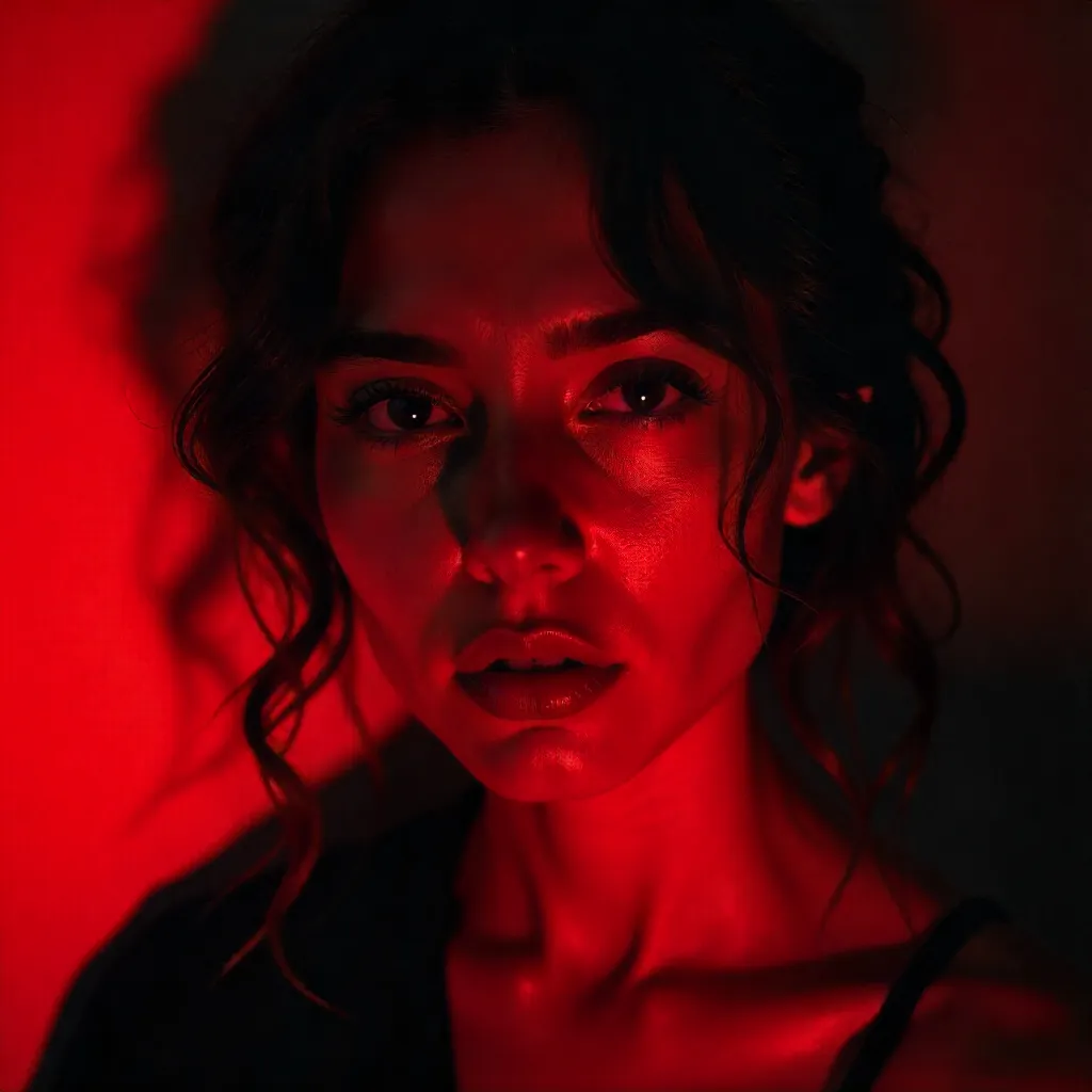 Crimson Shadow Portrait