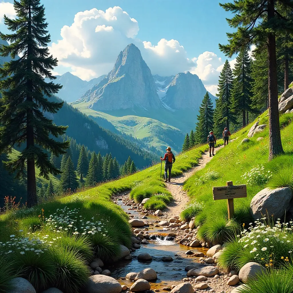 Verdant Pyrenean Mountain Path in Alçay-Alçabéhéty-Sunharette