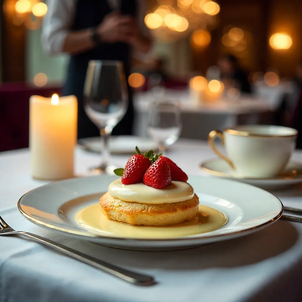 Silky Strawberry Delight in a French Gourmet Restaurant