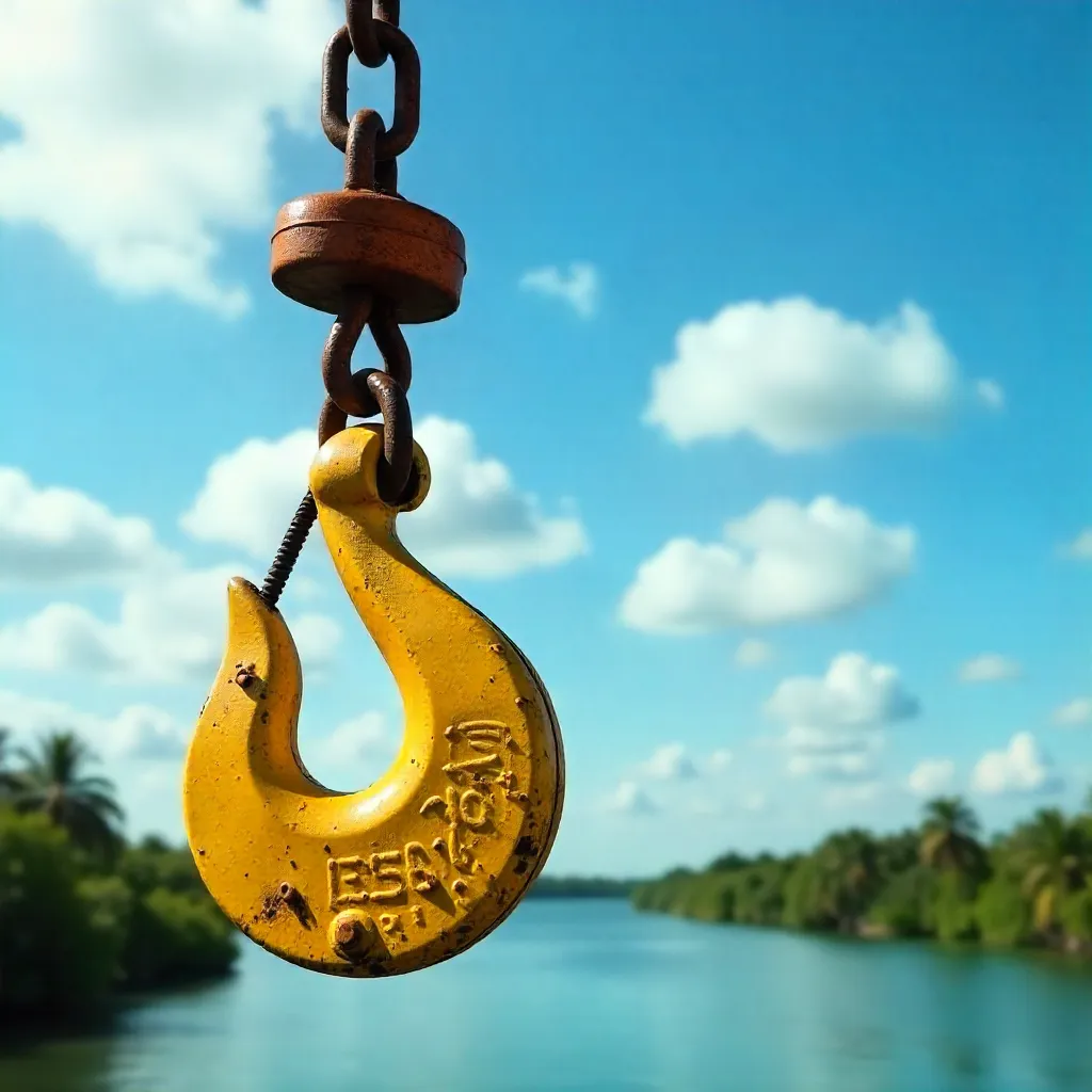 Yellow Crane Hook in Pará's Blue Sky