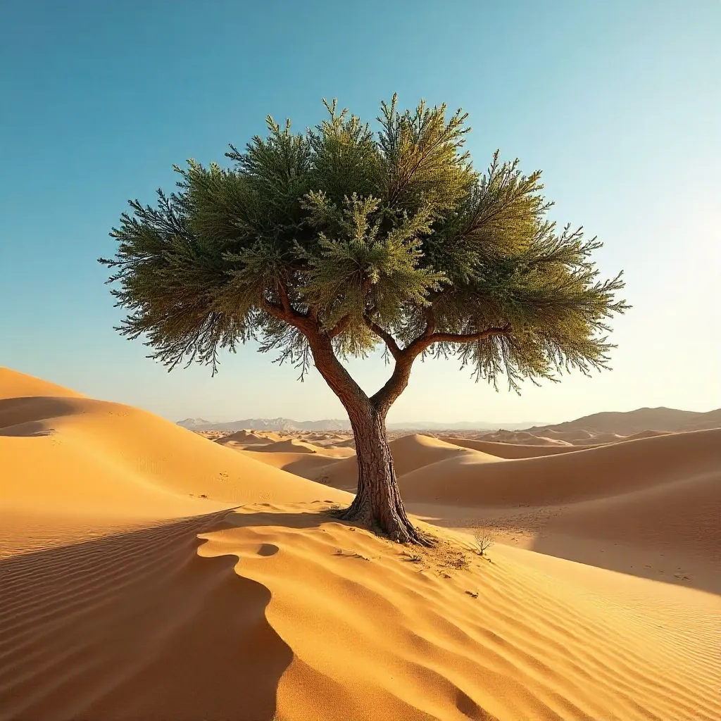Solitary Ghaf in Sharjah Desert Dunes