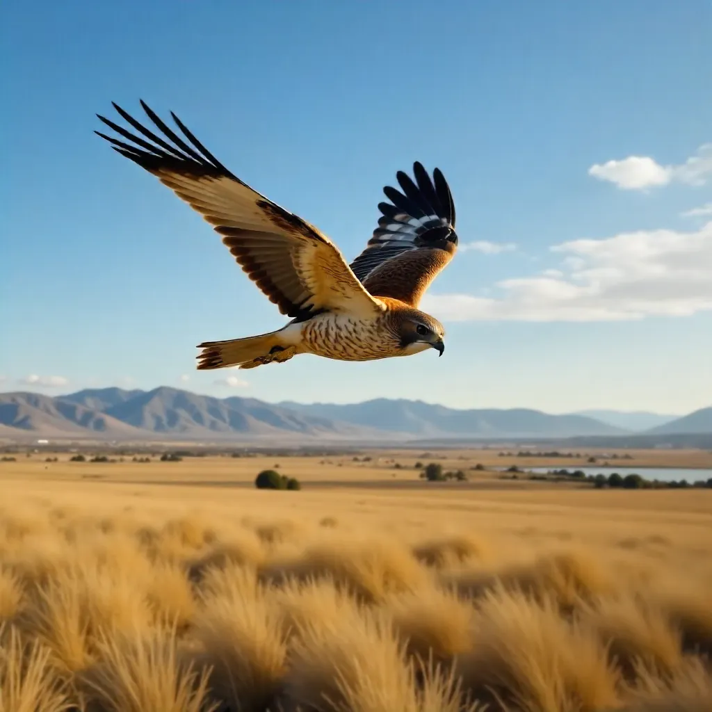 Graceful Harrier Soaring Over Quincy, WA