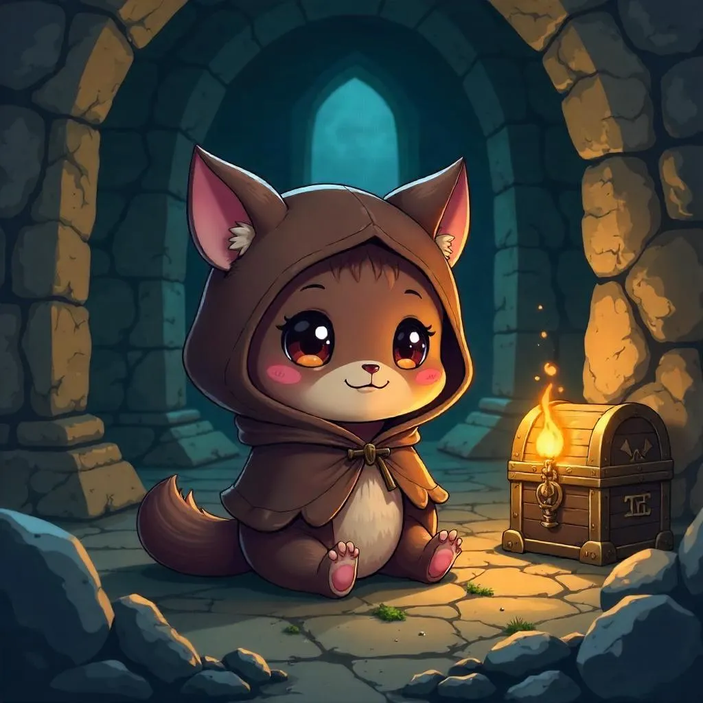 Anime Brownie in a Haunted Crypt