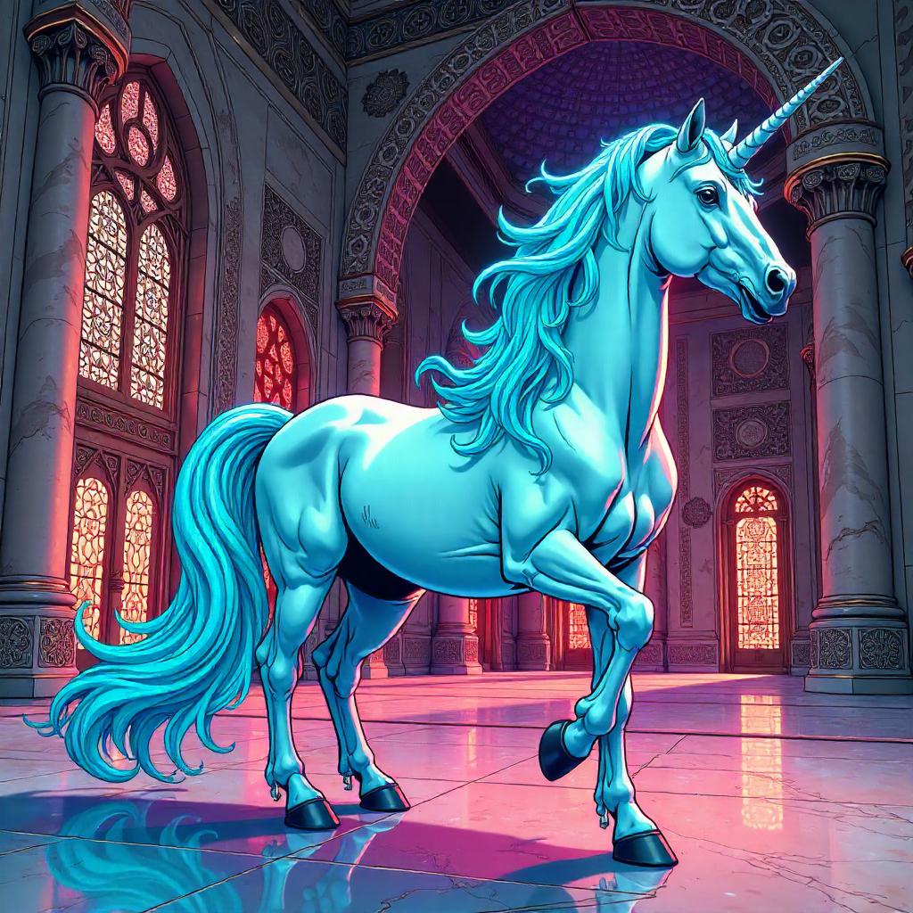 Unicorn Knight in the Mosque - Comic Panel