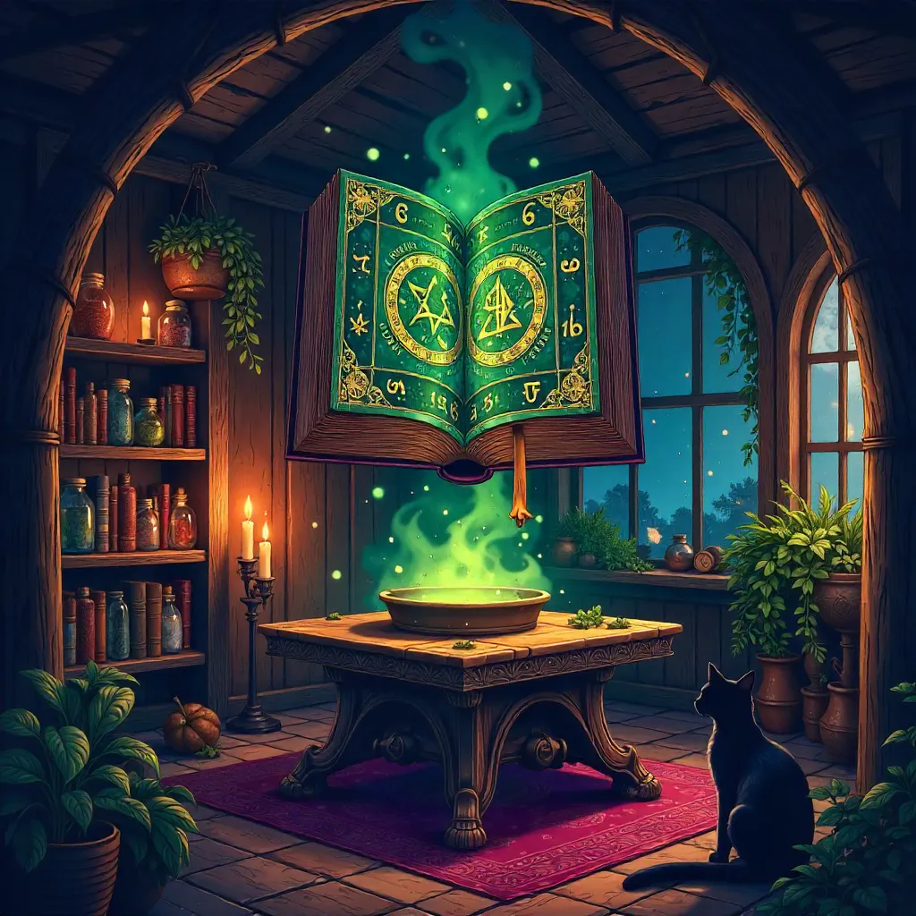 Astral Tome in a Witch's Hut - Anime Style