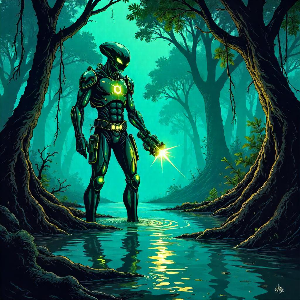 Alien in a Mangrove Swamp: Comic Splash