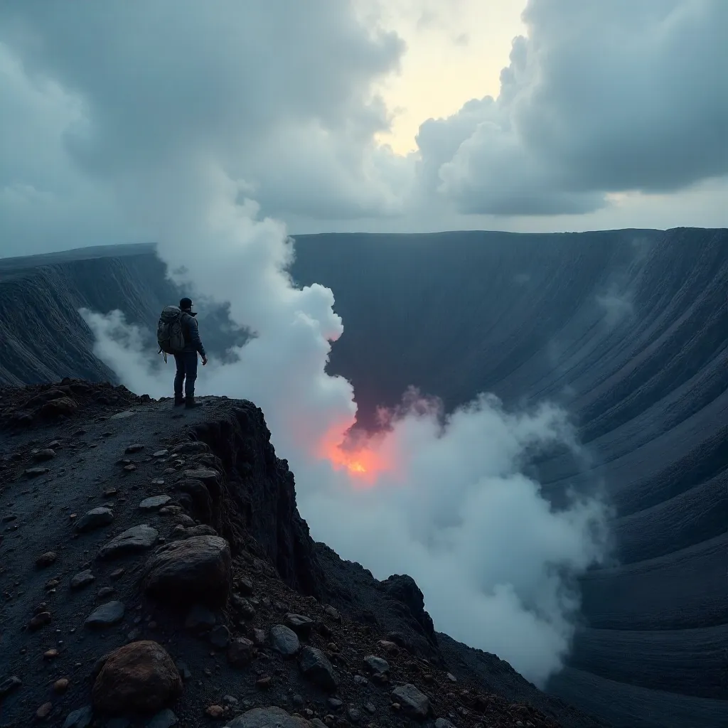 Crater of Mist: A Dramatic Volcanic Landscape