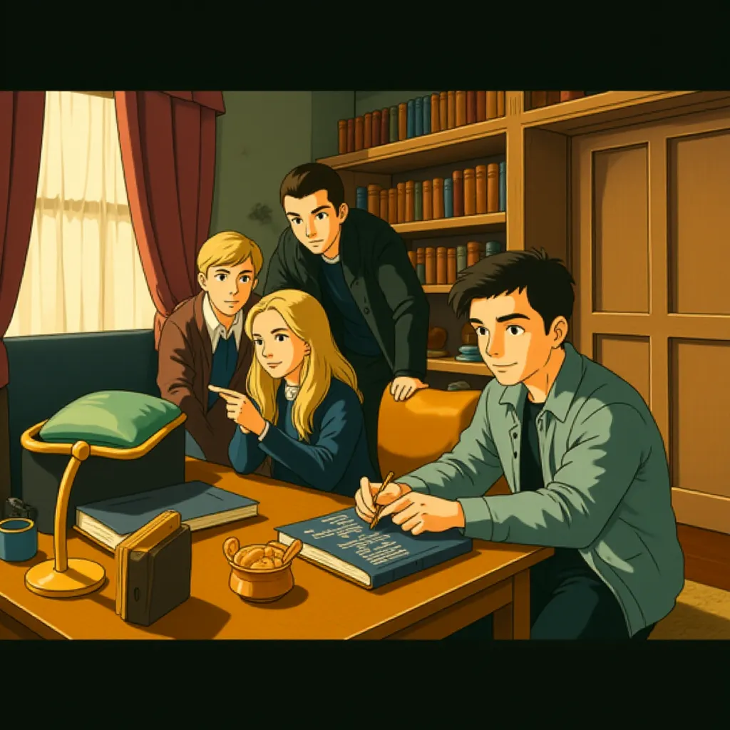 Cameron Diaz, Glenn Close, Jamie Foxx, and Jamie Demetriou in Back in Action (2025) - Ghibli style