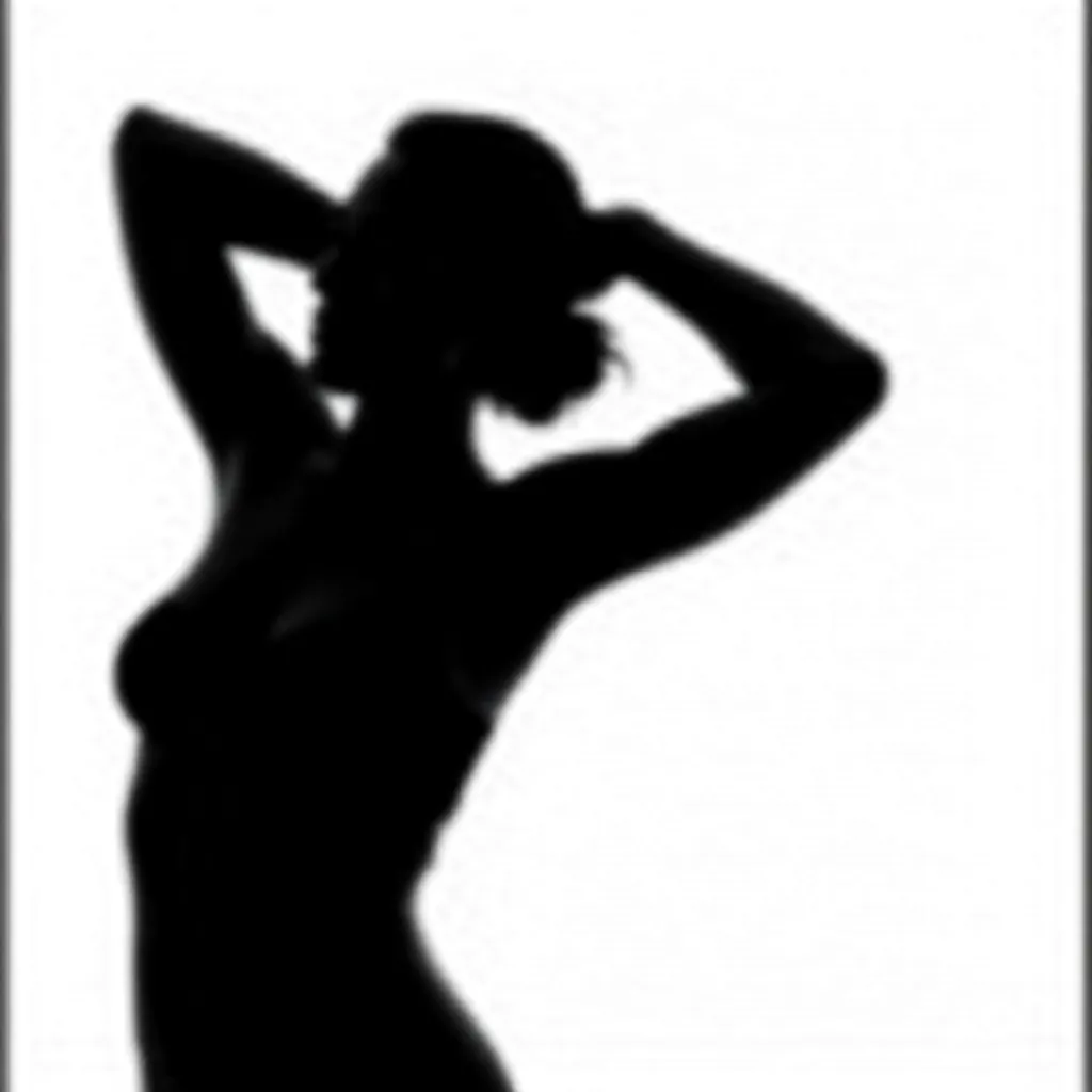 Minimalist Black & White Portrait: Hands Behind Head