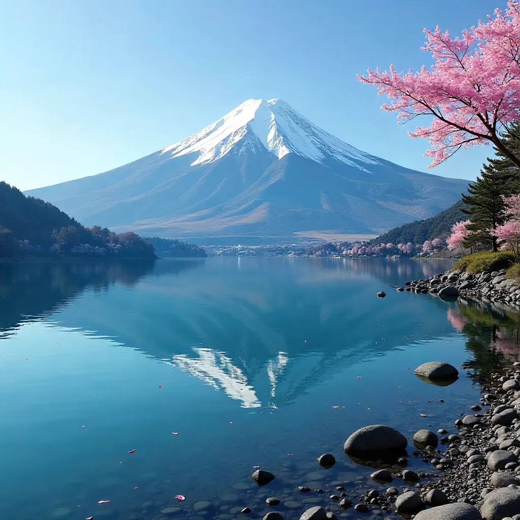 Mirror Image: Mount Fuji Reflected in a Tranquil Lake