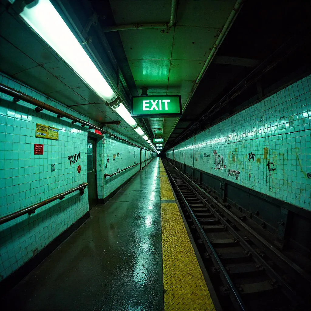 Fisheye View of Canal & Lafayette Subway Corridor