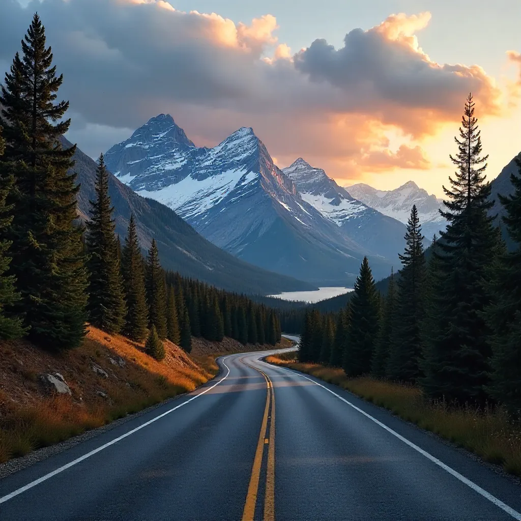 Road to the Jagged Peaks of Jasper National Park