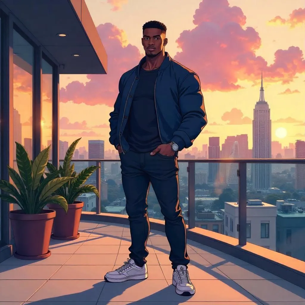 Terrace Warrior: Anime Strong Black Man