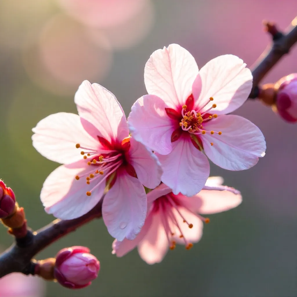Macro Close-Up: Cherry Blossom in Full Bloom