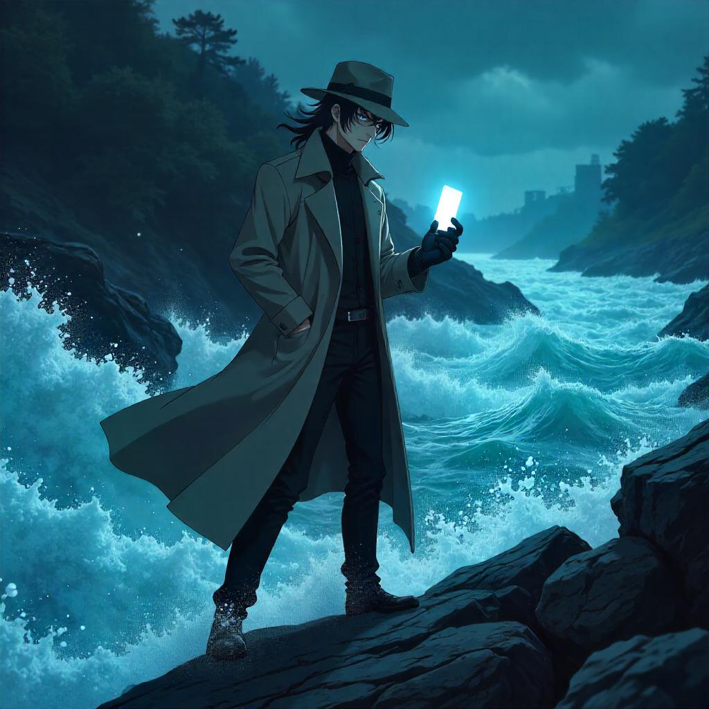 Detective by the rushing river – anime noir