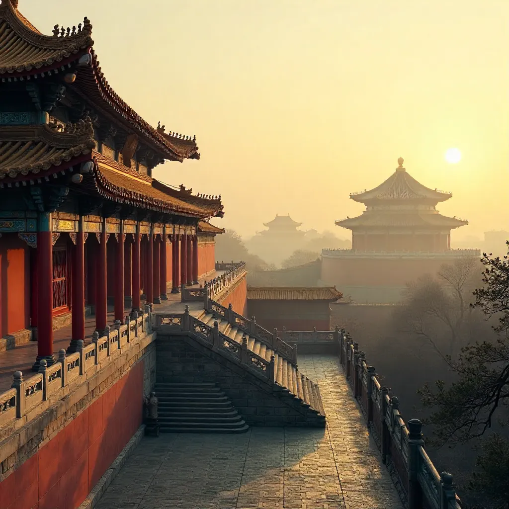 Forbidden City Majesty: Intricate Eaves and Imperial Grandeur