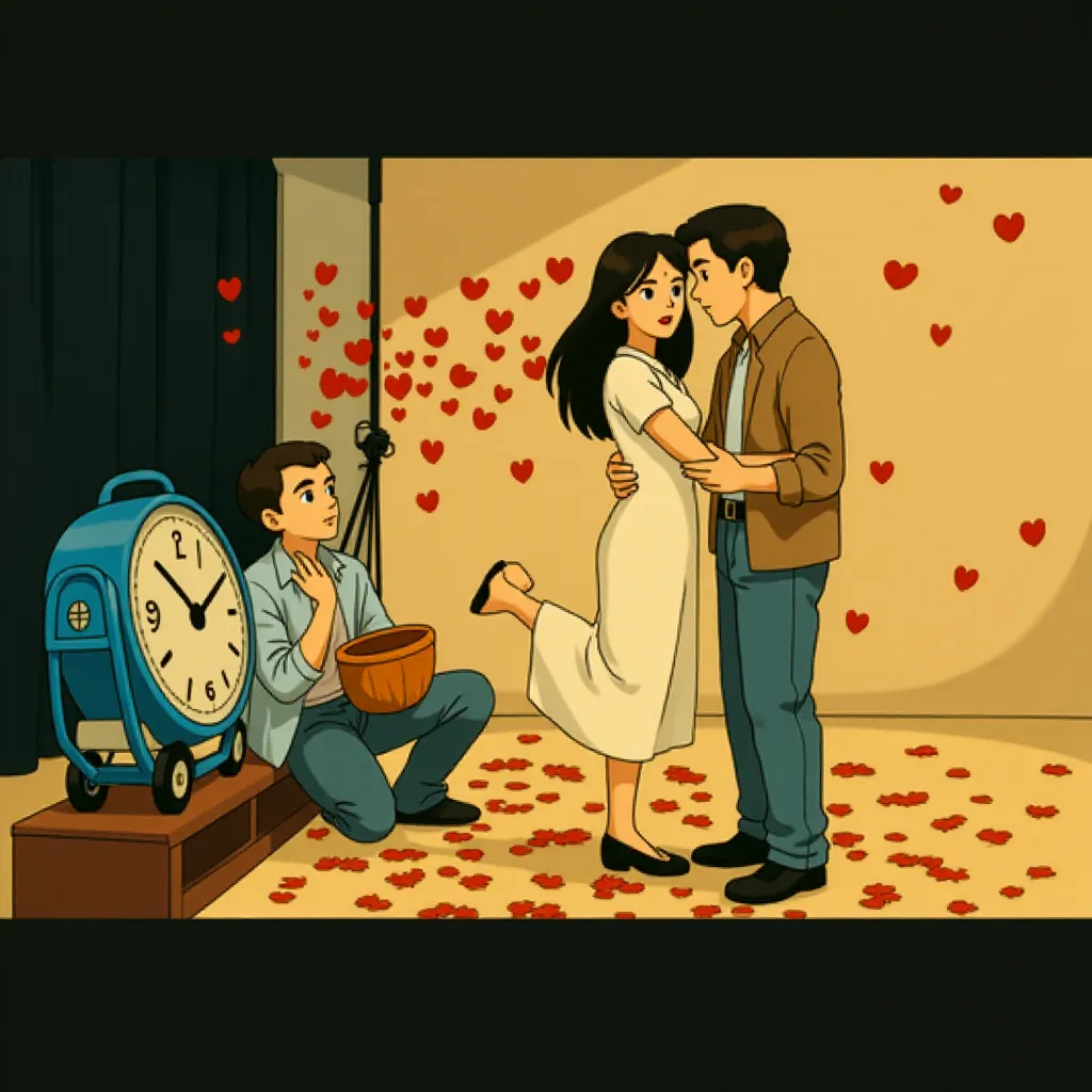 Pedro Pascal, Chris Evans, and Dakota Johnson in Materialists (2025) - Ghibli style