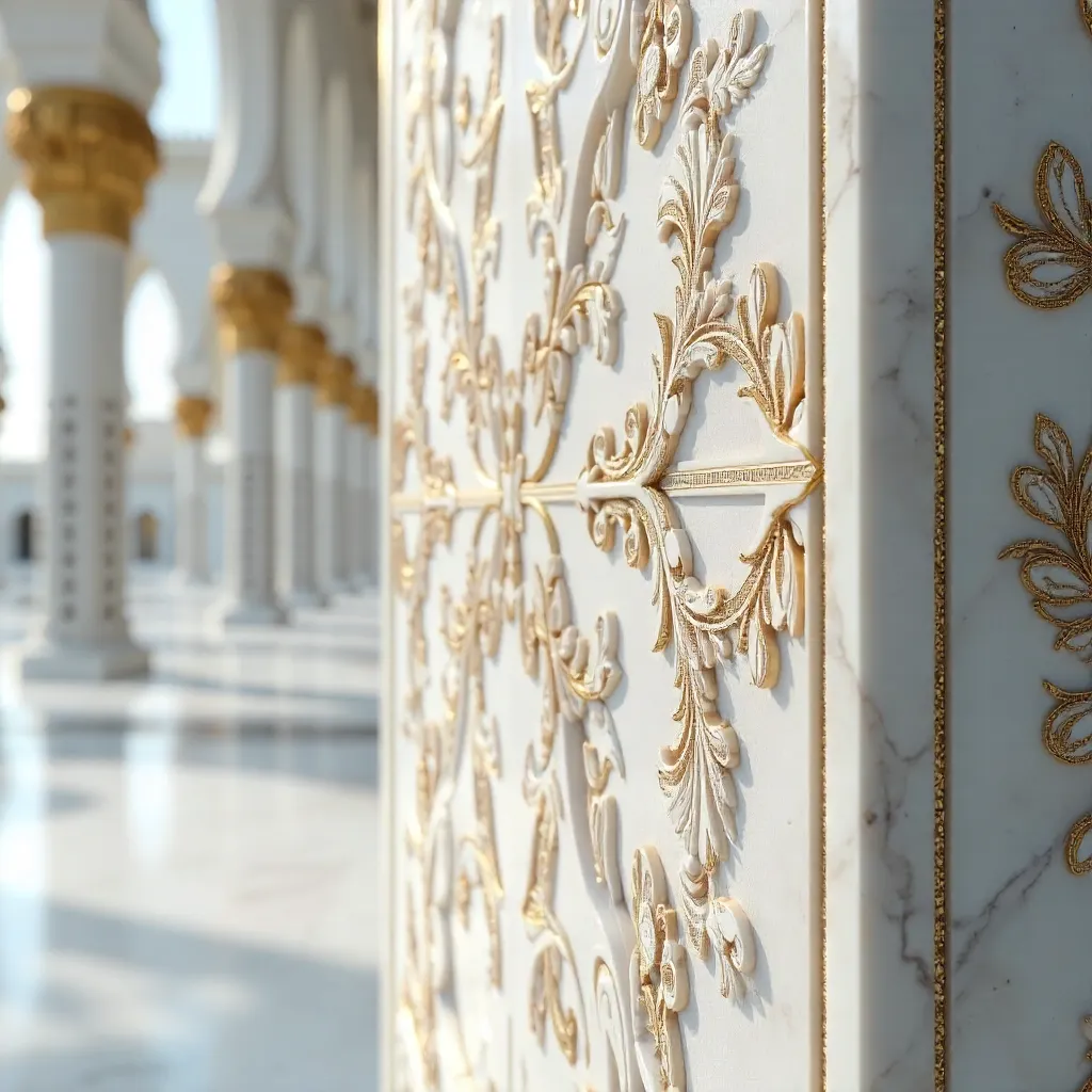 Exquisite Floral Marquetry in Sheikh Zayed Mosque
