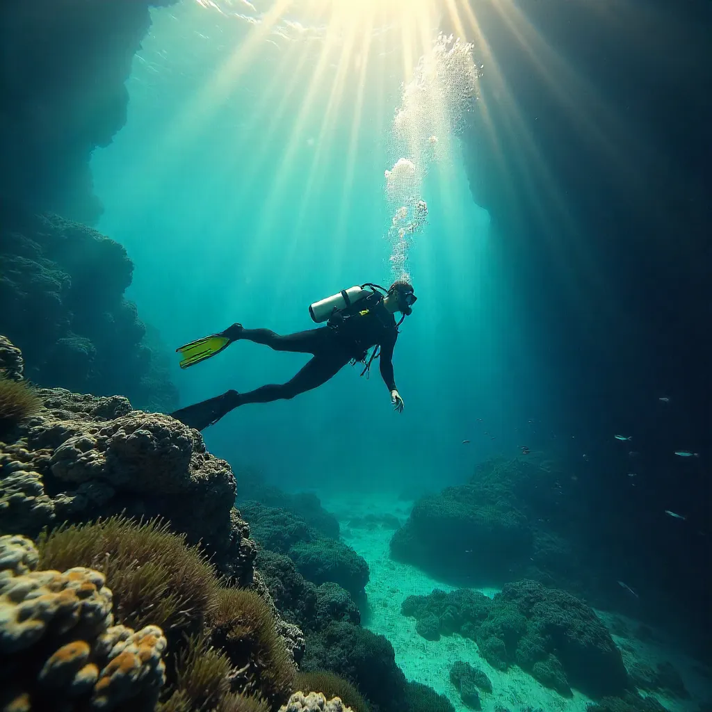 Tranquil Freediver Beneath Bodrum's Deep Blue