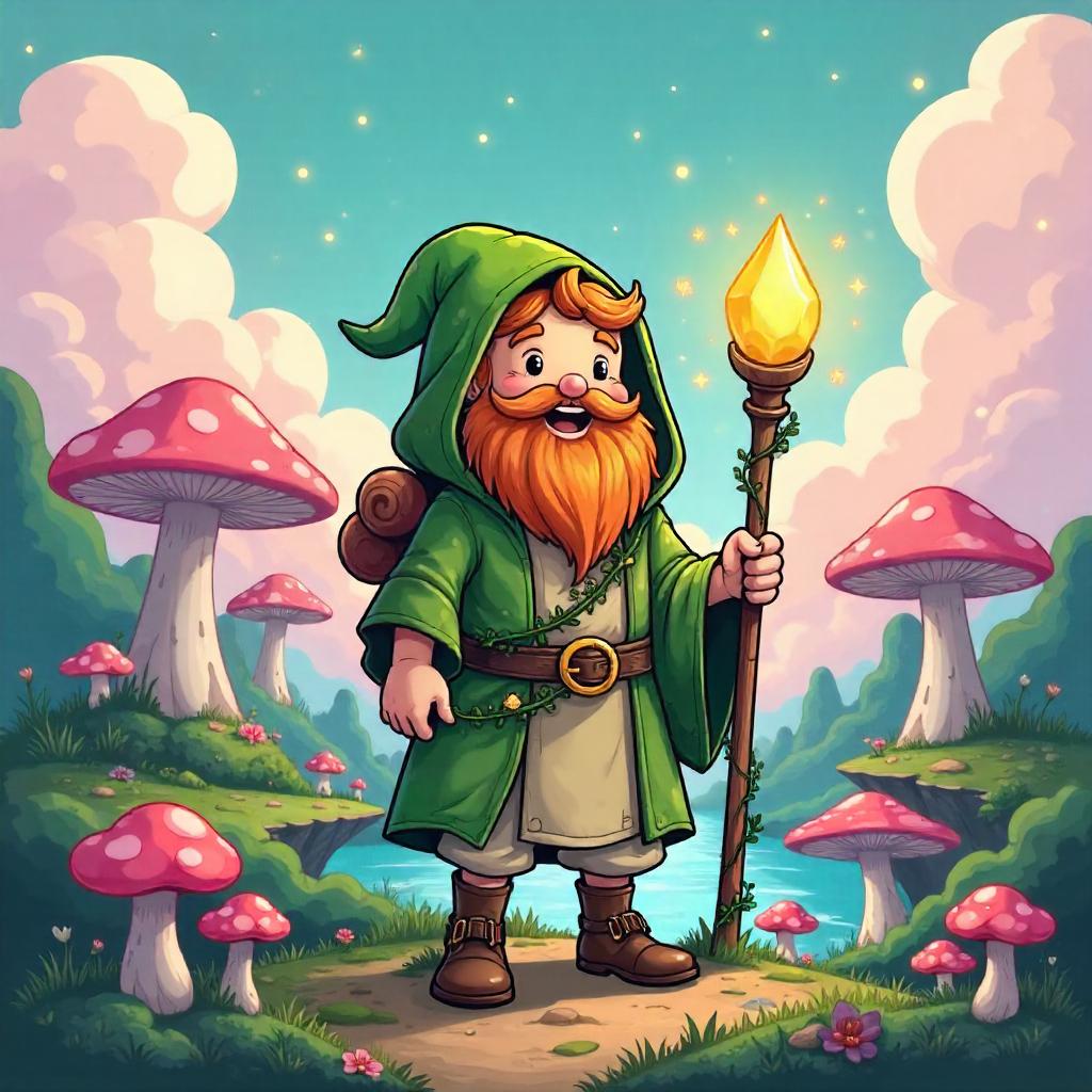 Druid in a Dreamworld: Cartoon Fantasy