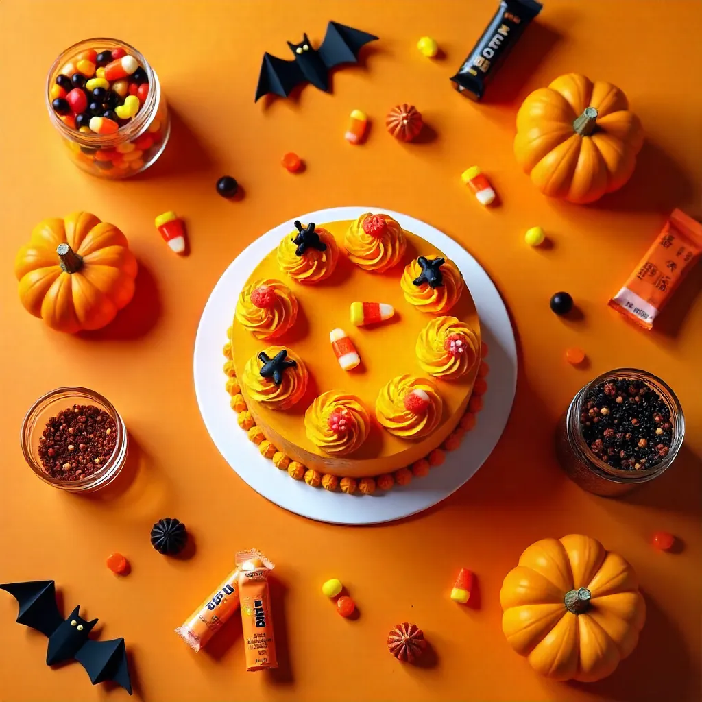 Bright Orange Halloween Flatlay Treasures