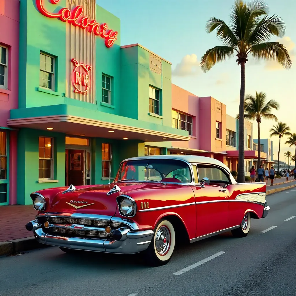 Vintage Car by Colony Hotel on Ocean Drive