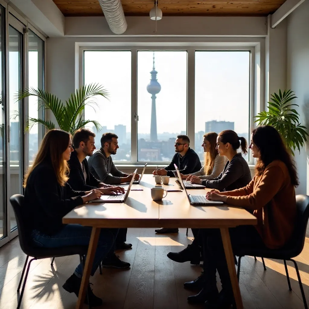 Berlin Meetup Stock Photo: Diverse Collaboration