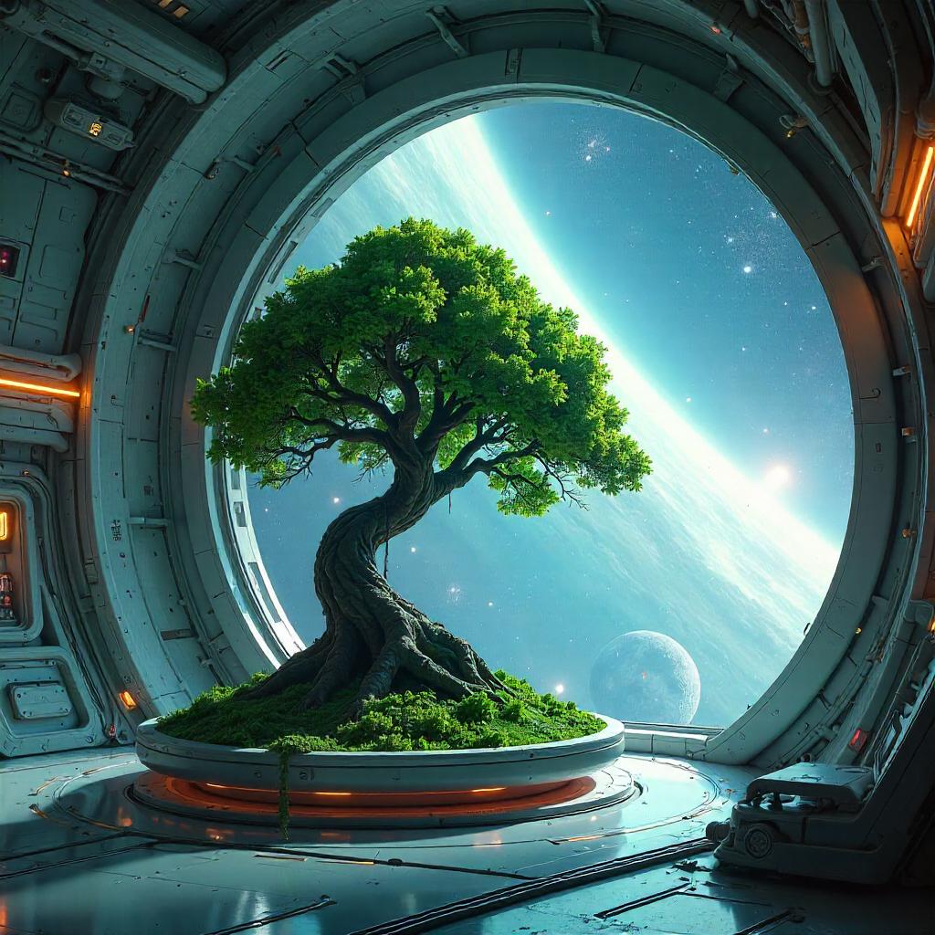 Lone Tree Biome on a Space Station Concept Art