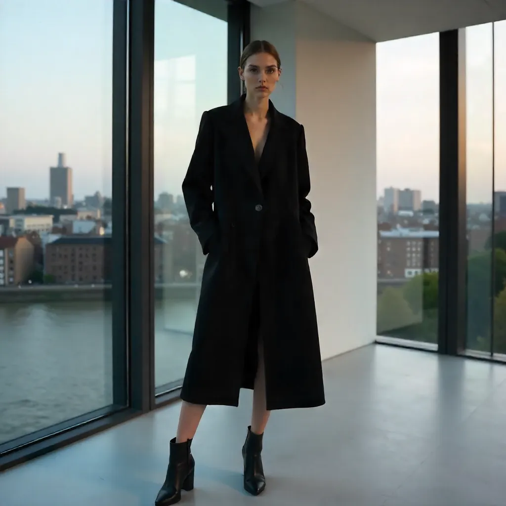 Minimalist London Fashion Portrait: Modern Elegance