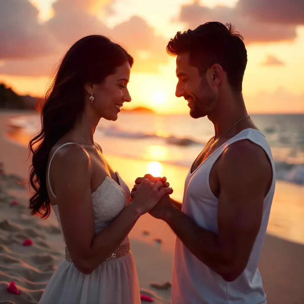 Golden Hour Ring Exchange Proposal
